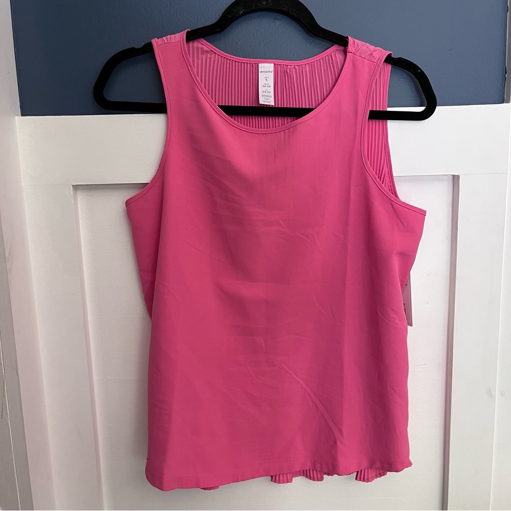 Marika Pink Lemonade Manny Pleated-Back Tank